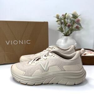 Vionic Walk Max Sierra Athletic Shoe Parchment Women's 7.5M NWB Arch Support
